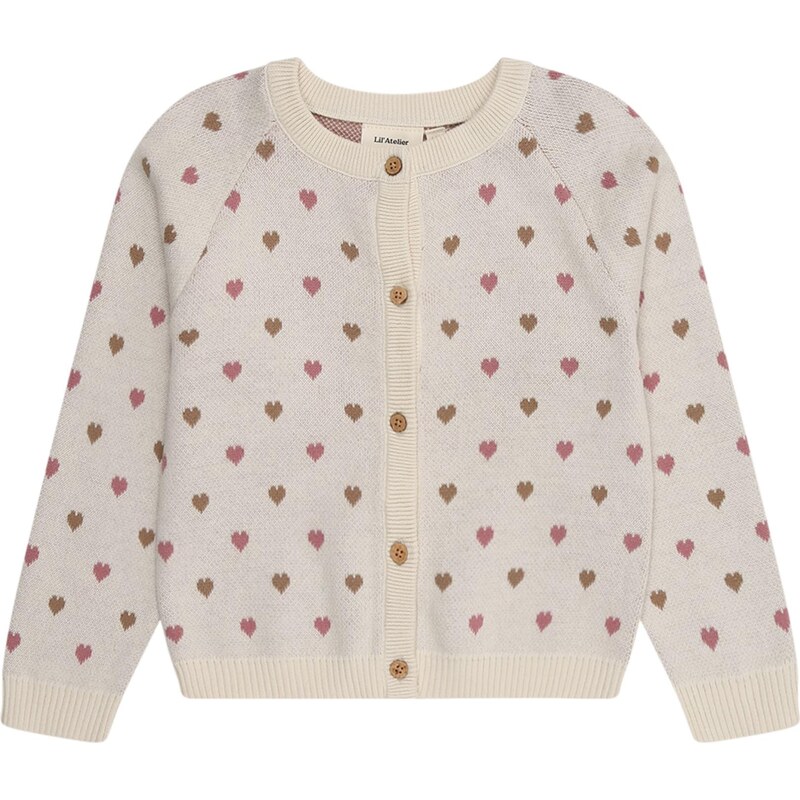 NAME IT Kardigán NMFSaran ružová / biela ako vlna 66258672