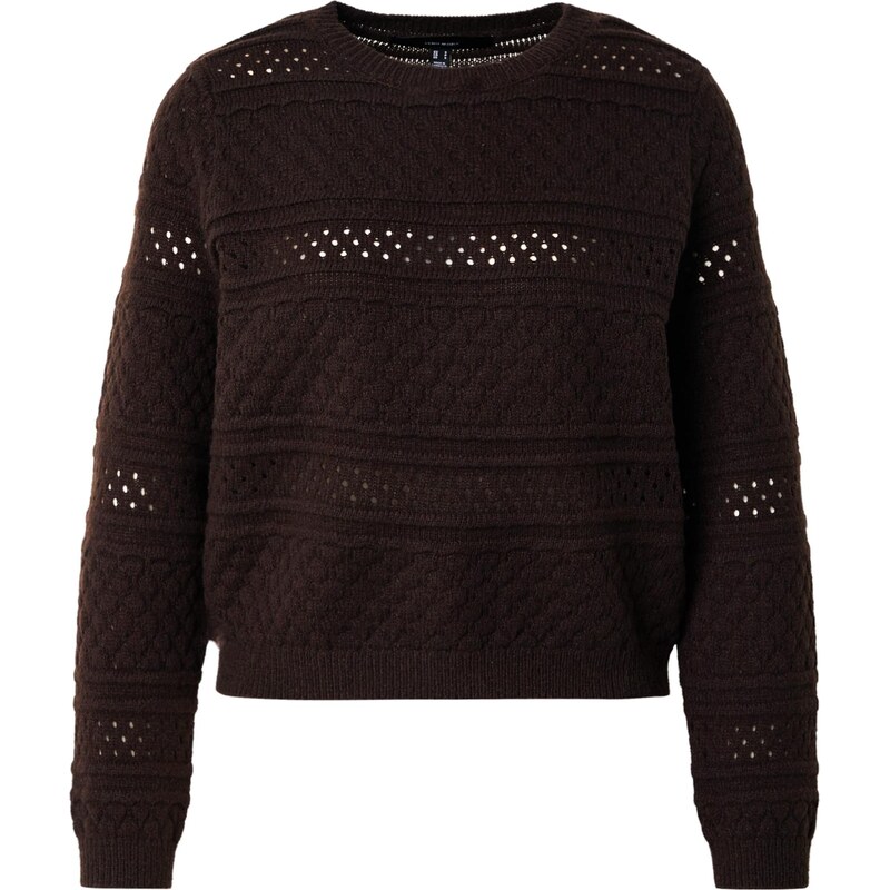 VERO MODA Sveter VMLEO čokoládová 66258655