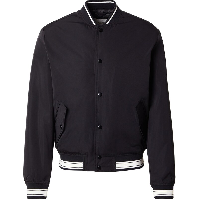 JACK & JONES Prechodná bunda JORGREENE čierna / biela 66258657