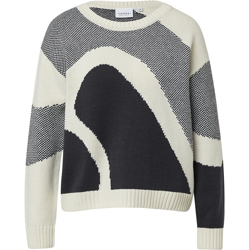 comma casual identity Sveter svetlobéžová / čierna 66257427