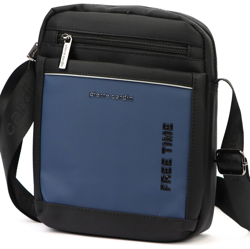 Značková pánska taška cez rameno Pierre Cardin modro čierna (TP120513) 66259694