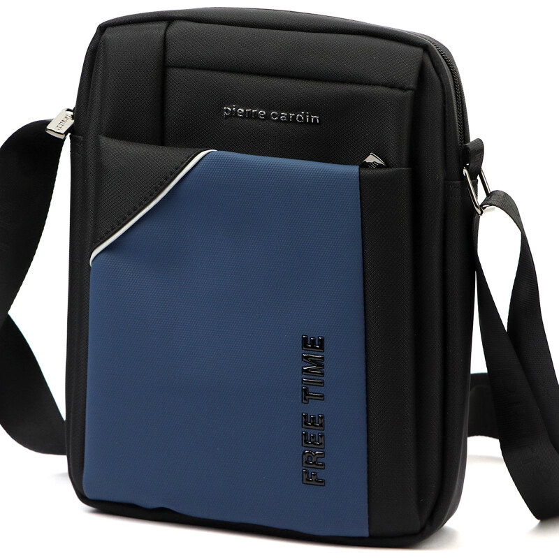 Značková pánska taška cez rameno Pierre Cardin modro čierna (TP120113) 66259700