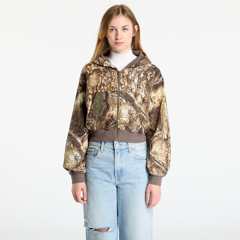 Mikina Jordan Brooklyn Fleece Womens Realtree Mod Crop Full-Zip Hoodie 66260194