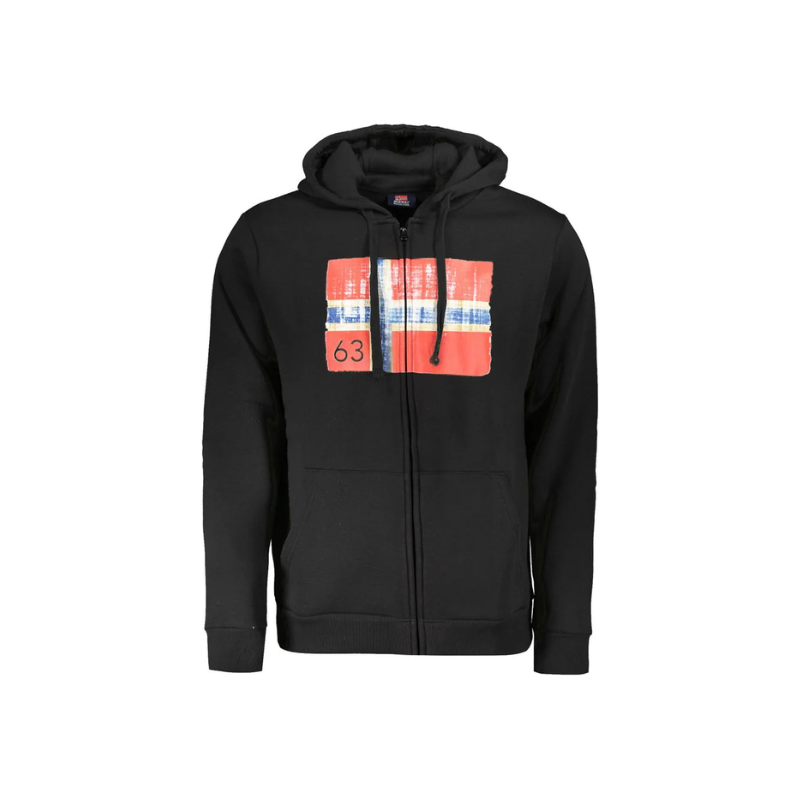 Kvalitná Pánska Mikina so zipsom NORWAY 1963 Oslo Čierna 66260638