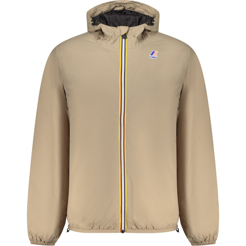 K-Way Pánska béžová bunda s kapucňou 66470412
