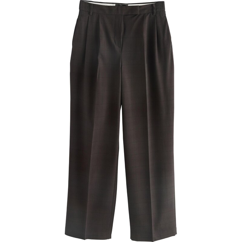 Next Plisované nohavice čokoládová / čierna 66263051