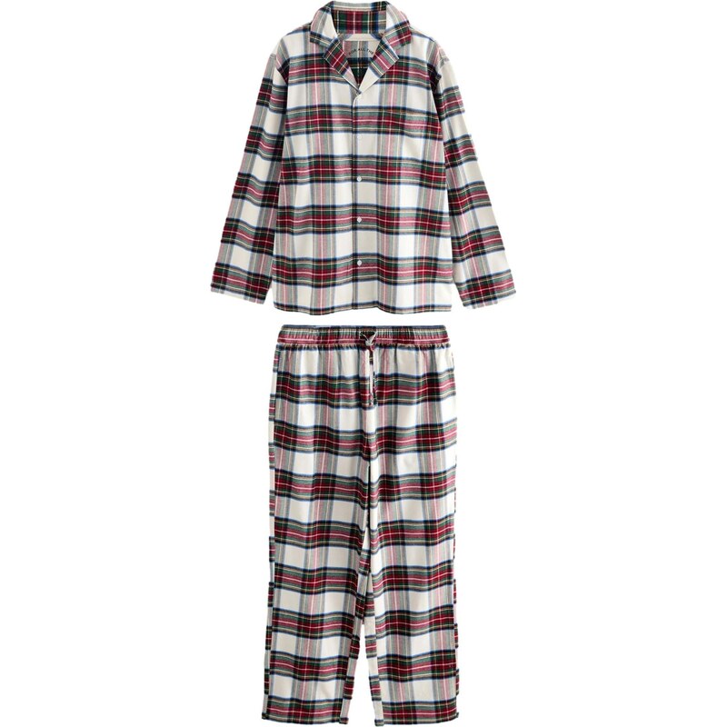 Next Dlhé pyžamo svetložltá / tmavozelená / červená / biela 66263120