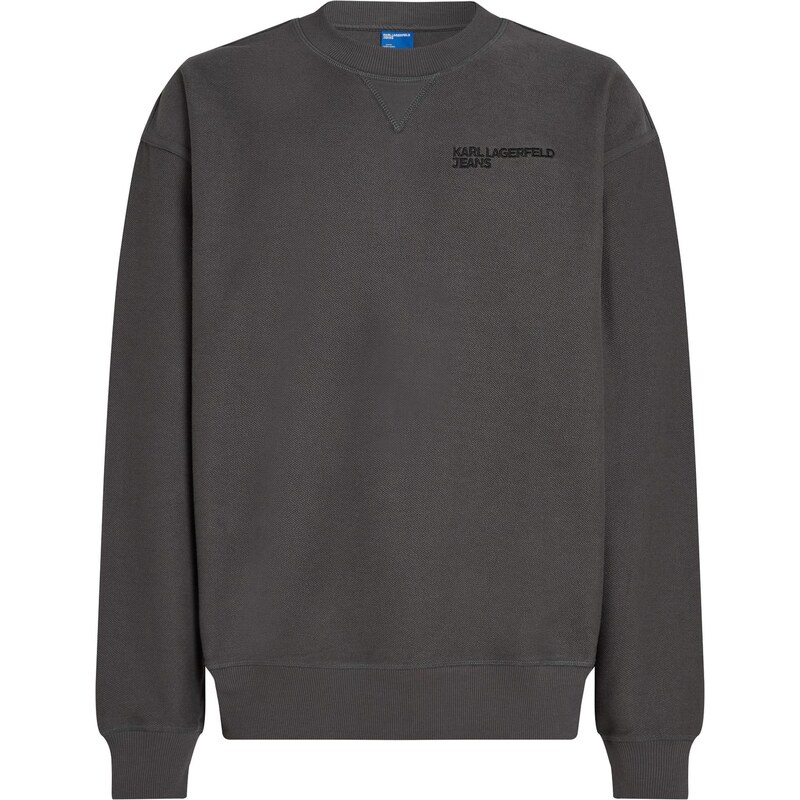 KARL LAGERFELD JEANS Mikina RELAXED INSIDE OUT grafitová / čierna 66263255