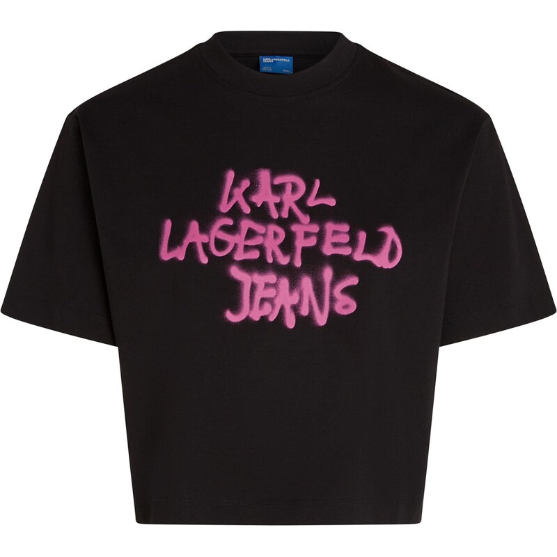 KARL LAGERFELD JEANS Tričko fuksia / čierna 66263278