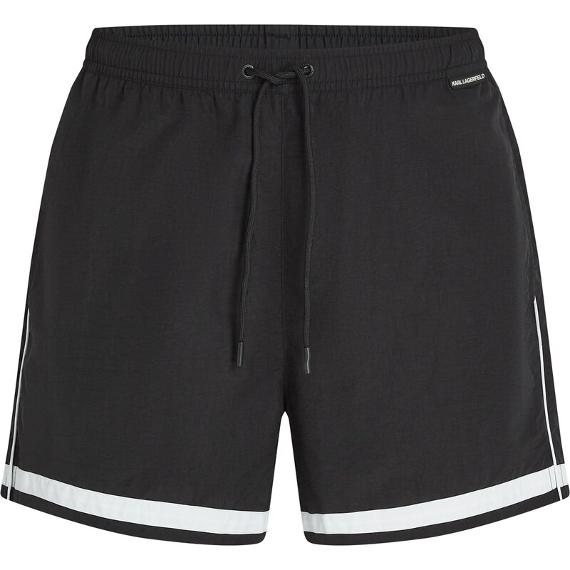 Karl Lagerfeld Plavecké šortky čierna / biela 66263314