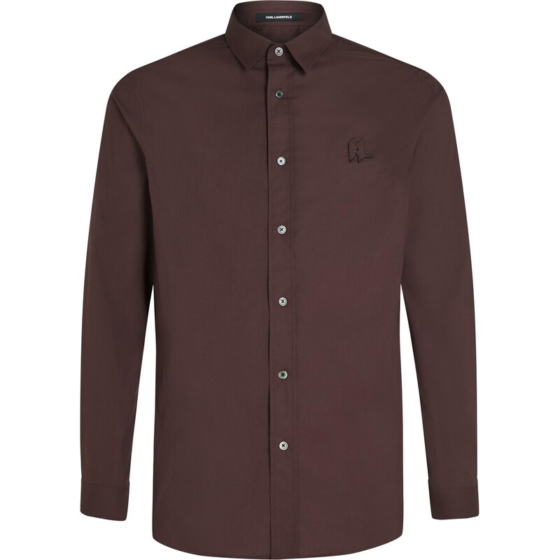 Karl Lagerfeld Košeľa tmavohnedá 66263315