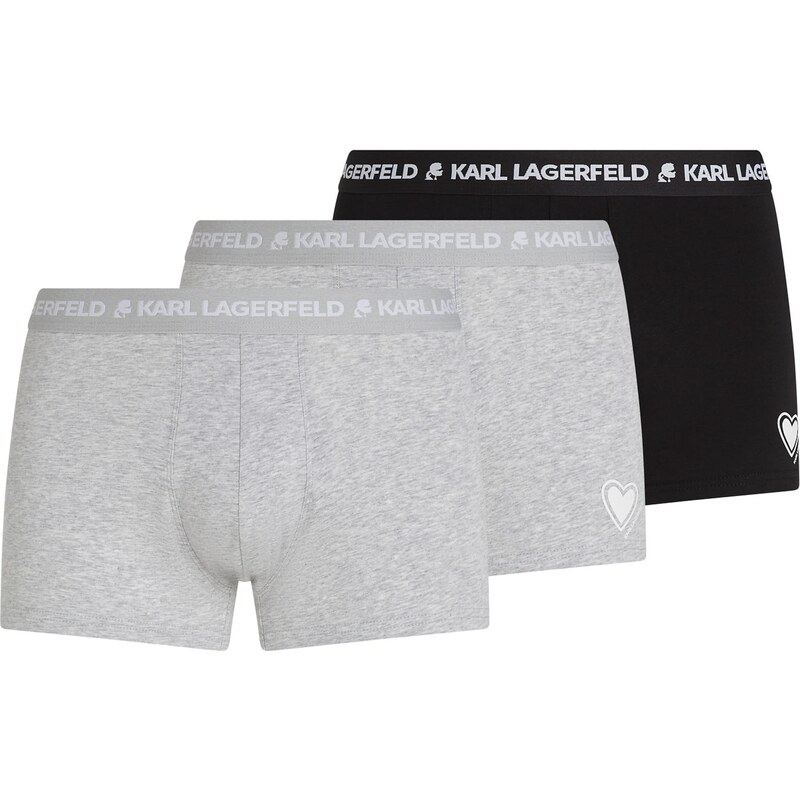 Karl Lagerfeld Boxerky svetlosivá / biela 66263307