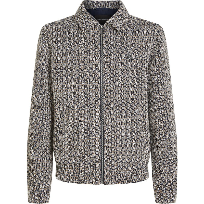 Karl Lagerfeld Prechodná bunda námornícka modrá / kapučíno / biela 66263338