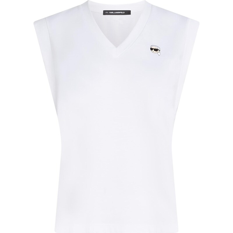 Karl Lagerfeld Tričko Ikon svetlobéžová / čierna / biela 66263343