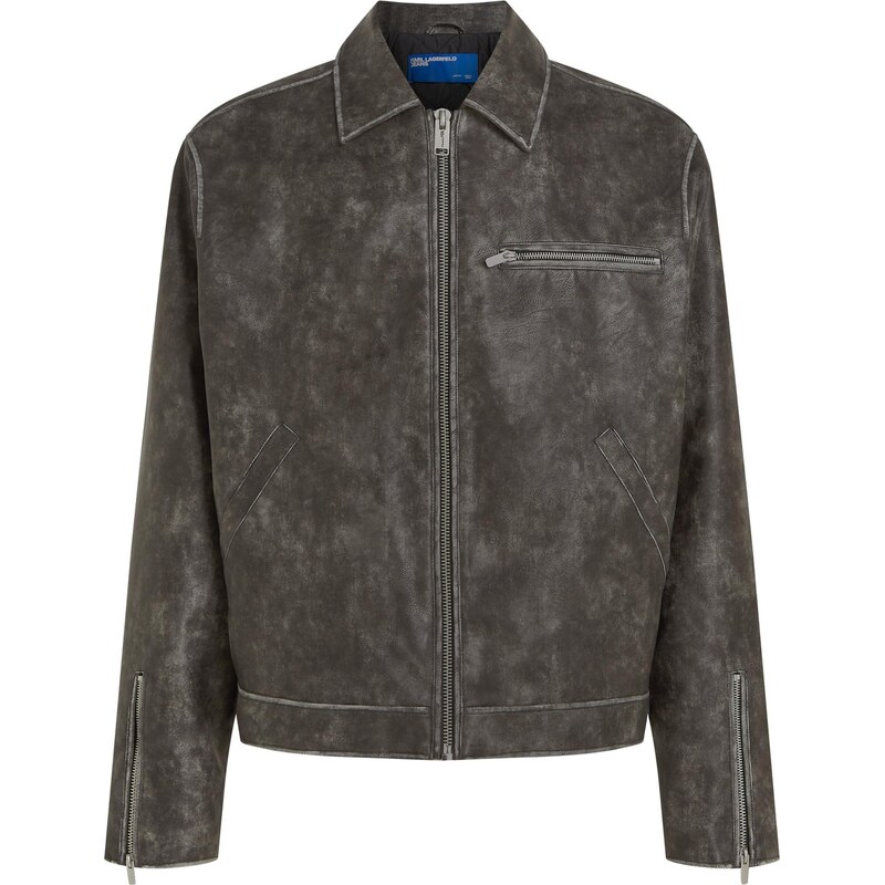 KARL LAGERFELD JEANS Prechodná bunda čierna melírovaná 66263328