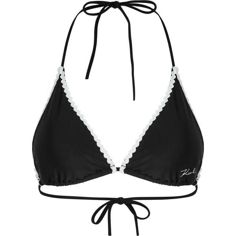Karl Lagerfeld Bikinový top čierna / biela 66263329