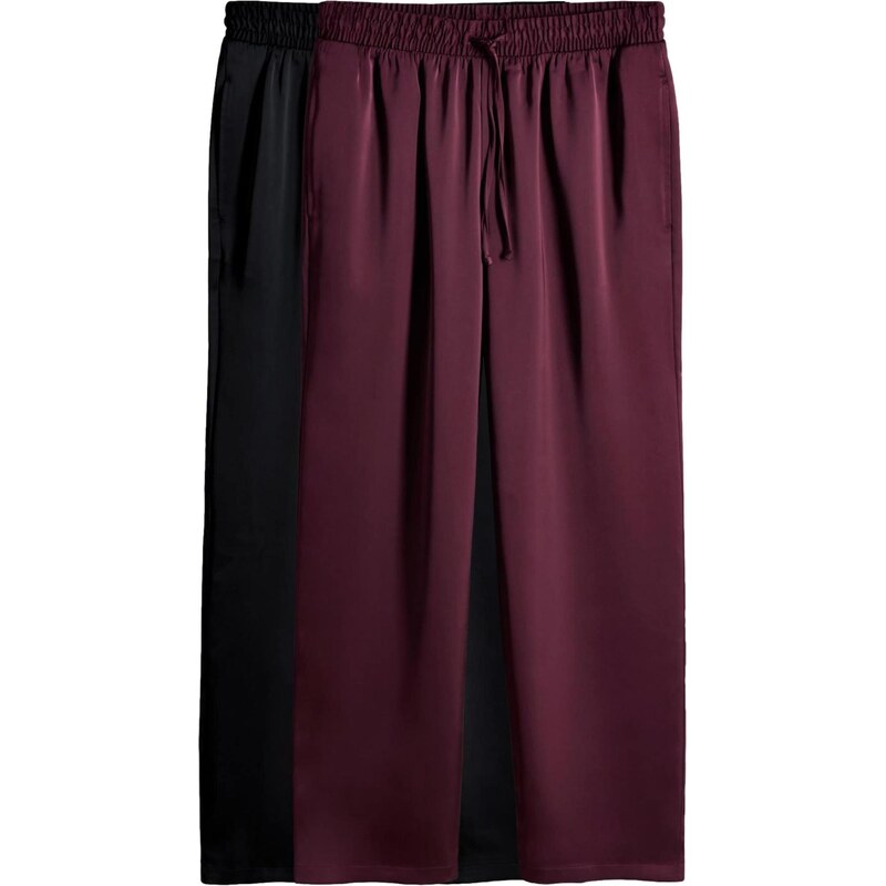 The Set Nohavice tmavočervená / čierna 66480495