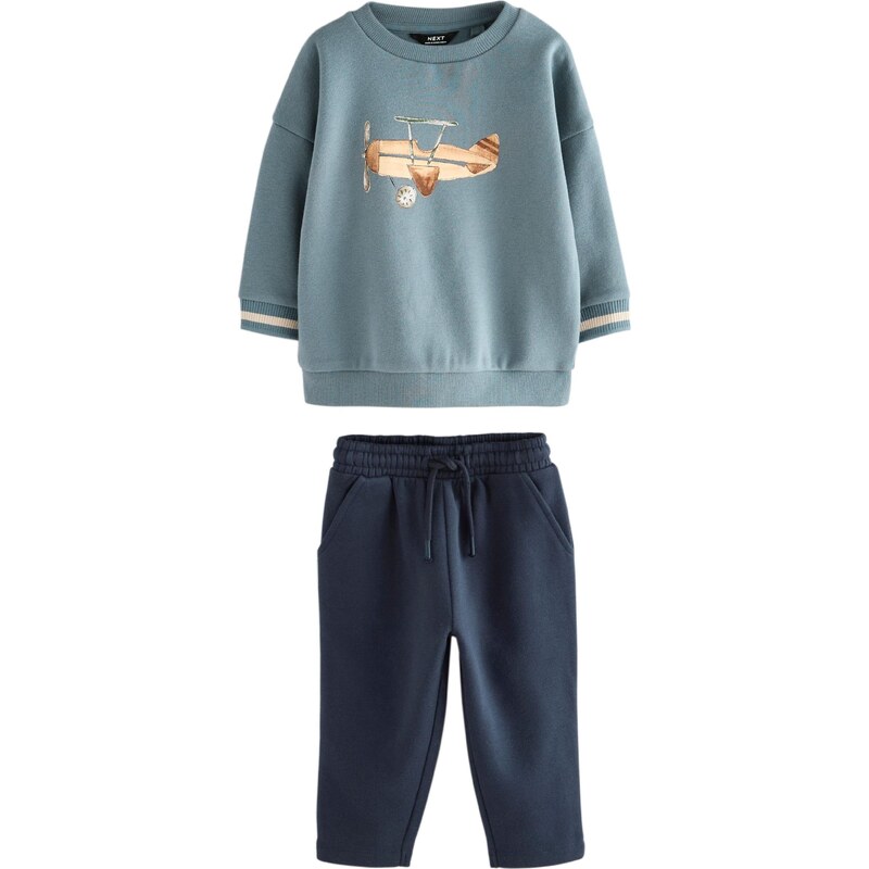 Next Set dymovo modrá / tmavomodrá / svetlohnedá / biela 66263386