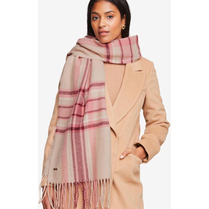 Lipsy Šál ružová / púdrová / burgundská / biela 66263434