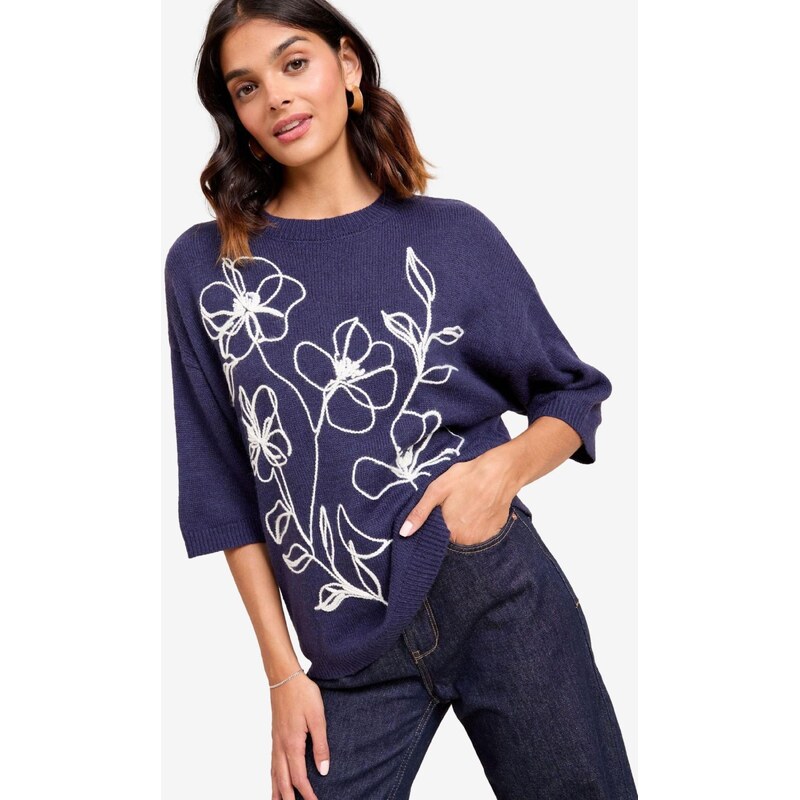 Friends Like These Sveter námornícka modrá / biela 66263536