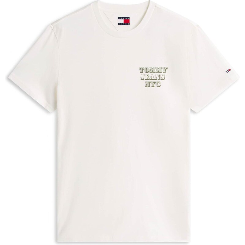 Tommy Jeans Tričko tmavozelená / biela 66263705