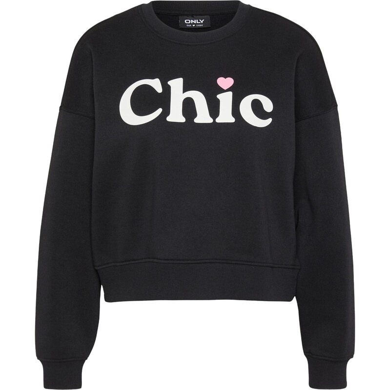 Only Petite Mikina ONLBEST svetloružová / čierna / biela 66263737