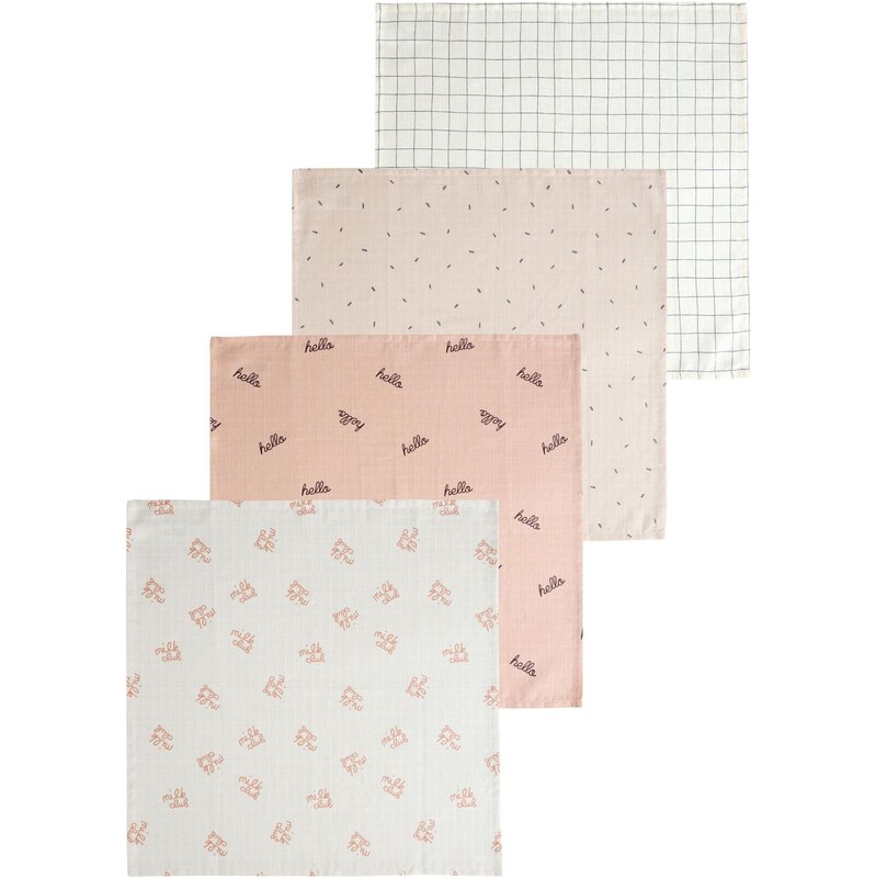 Next Plienka ružová / pastelovo ružová / čierna / prírodná biela 66263782