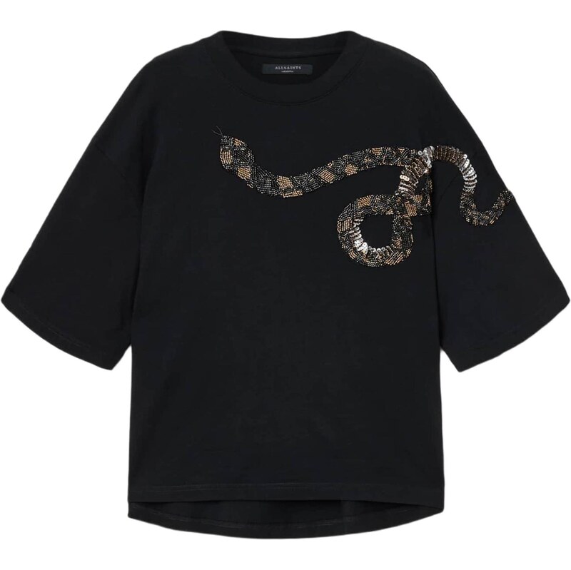 AllSaints Tričko AMELIE zlatá / čierna / strieborná 66263876