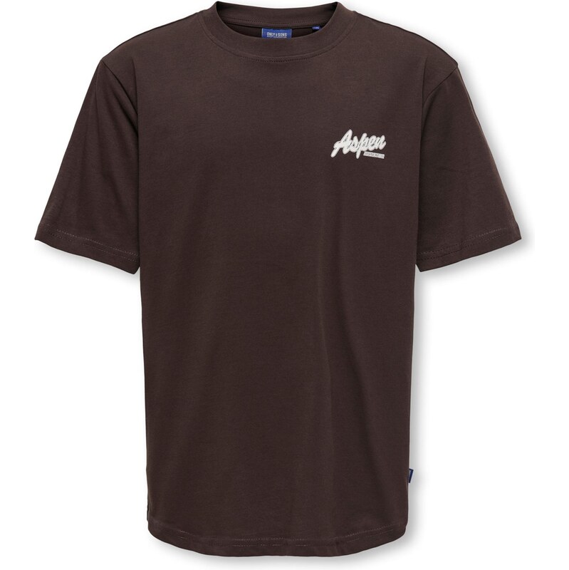 Only & Sons Junior Tričko OSJLARRY tmavohnedá / biela 66263898