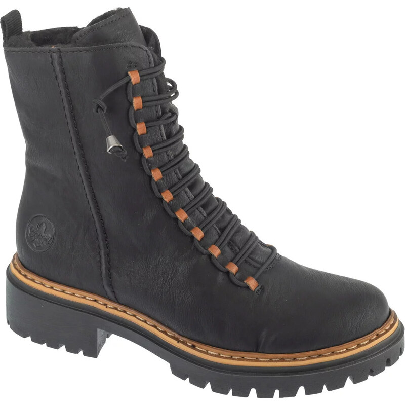 Čierne dámske členkové topánky Rieker Booties 72653-00 66269982