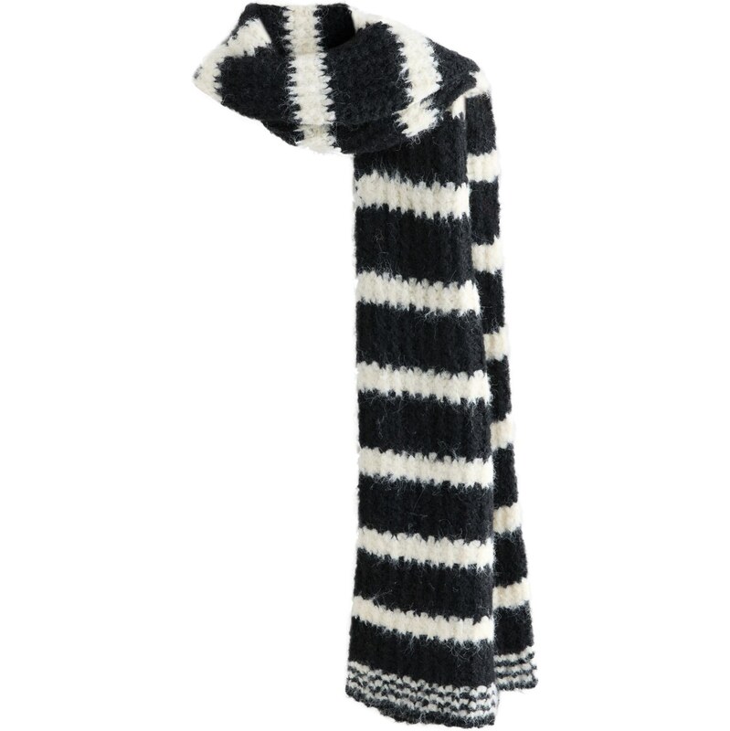 Next Šál čierna / prírodná biela 66274666