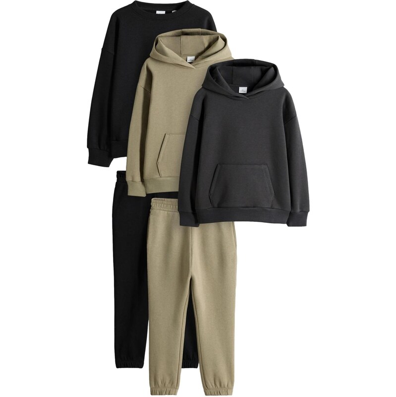 The Set Joggingová súprava olivová / čierna 66274686