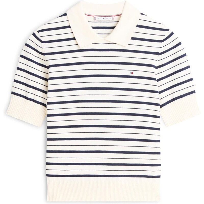 TOMMY HILFIGER Sveter čierna / biela ako vlna 66274792