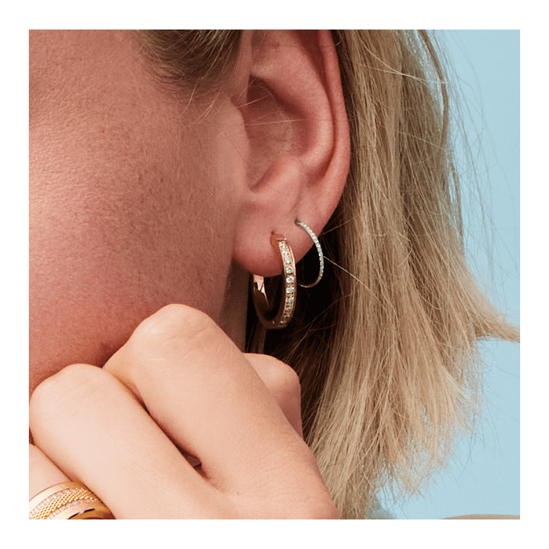 Bering Blyštivé oceľové kruhy so zirkónmi Arctic Symphony 730-17-05 66582936