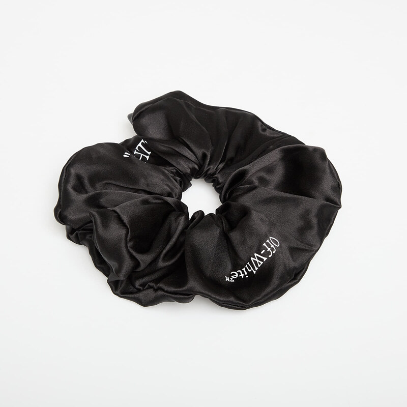 Off-White Keep Tight Satin Scrunchie Black/ White Universal 66293505