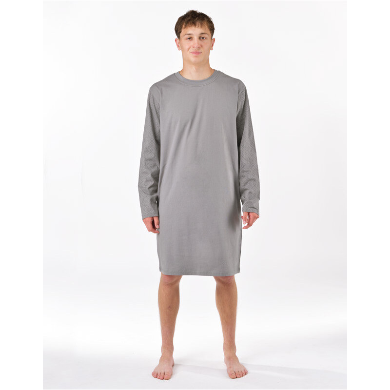 Pánska nočná košeľa Gino sivá (79203_MxGLMZ) 66294180