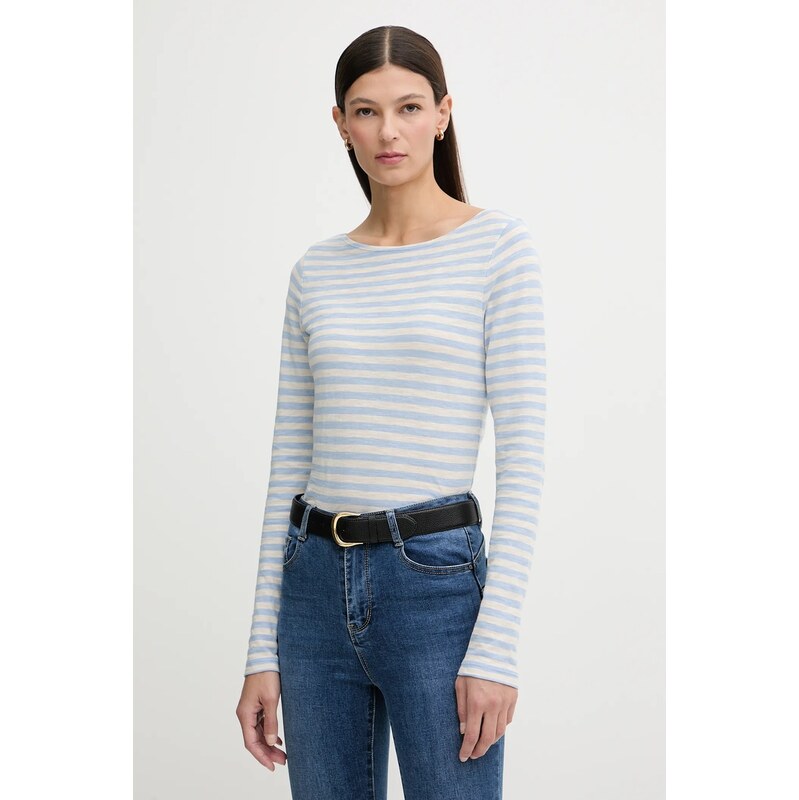 Bavlnené tričko s dlhým rukávom Marc OPolo 66515216