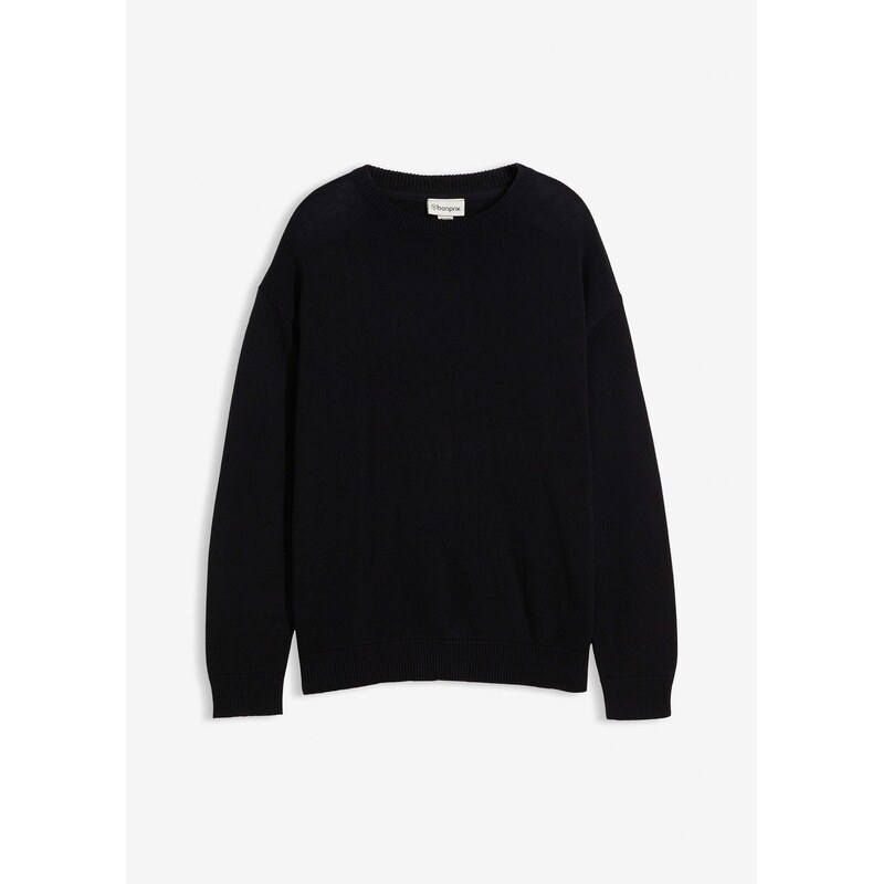 bonprix Pulóver s okrúhlym výstrihom z mäkkého mixu bavlny, Loose Fit, 66295224