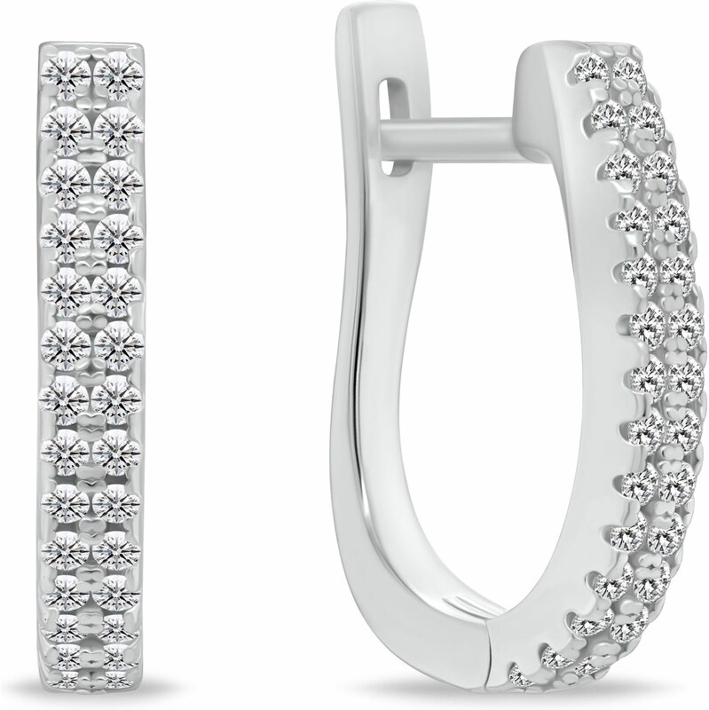 Brilio Silver Trblietavé strieborné kruhové náušnice EA132W 66585342