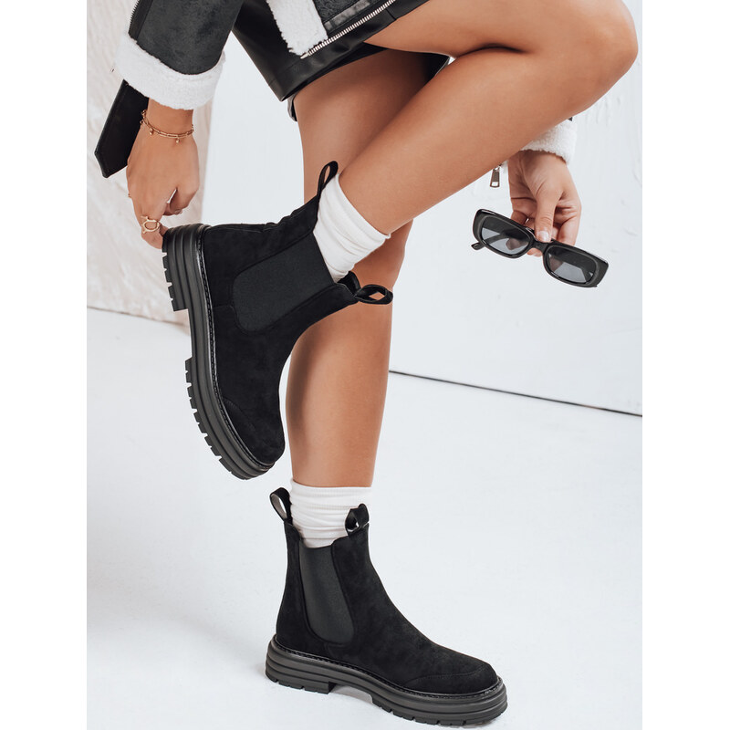 BASIC Čierne chelsea topánky s prackou MADDEN ZY0410 47889046