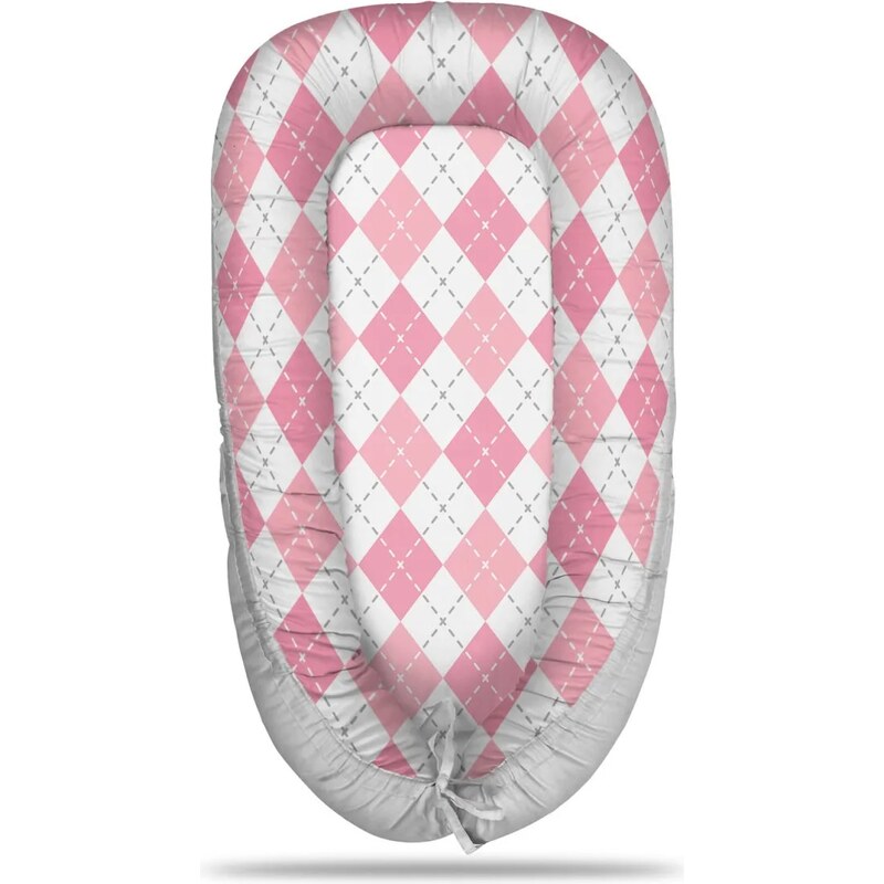 Sablio Hniezdočko pre bábätko Ružové a biele kosoštvorčeky 65114136