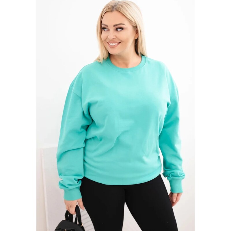 Kesi Dámska mikina s kruhovým dizajnom Plus Size bavlnená basic s 66700473