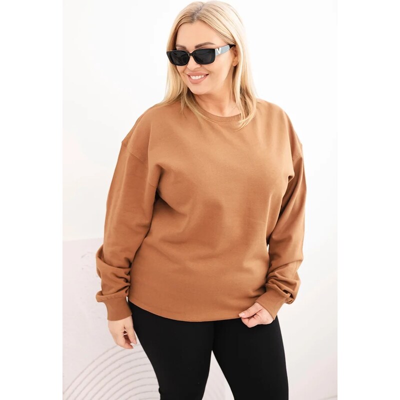 Kesi Dámska mikina s kruhovým dizajnom Plus Size bavlnená basic s 66700474