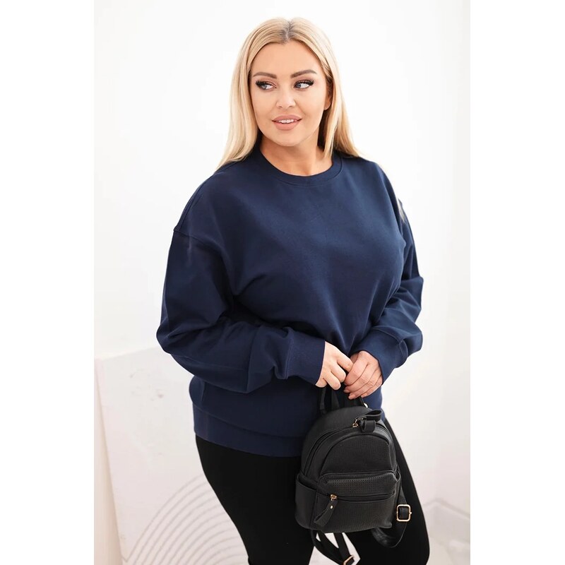 Kesi Dámska mikina s kruhovým dizajnom Plus Size bavlnená basic s 66700476