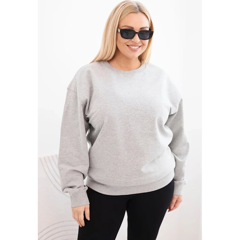 Kesi Dámska mikina s kruhovým dizajnom Plus Size bavlnená basic s 66700478