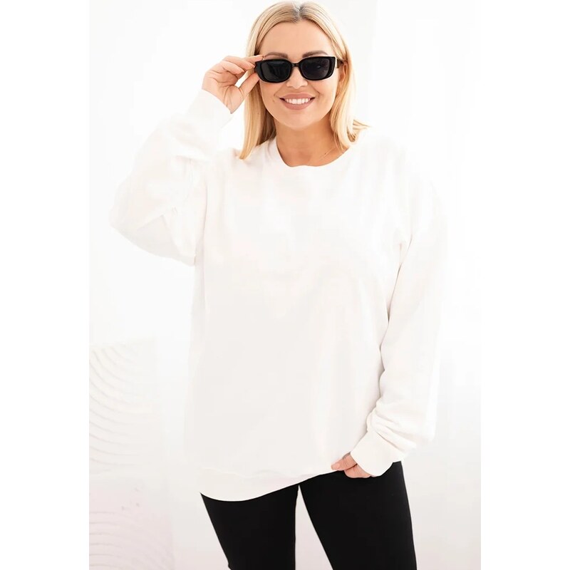 Kesi Dámska mikina s kruhovým dizajnom Plus Size bavlnená basic s 66700486
