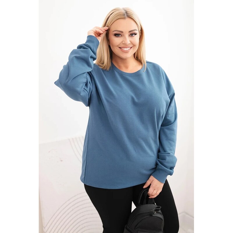 Kesi Dámska mikina s kruhovým dizajnom Plus Size bavlnená basic s 66700484