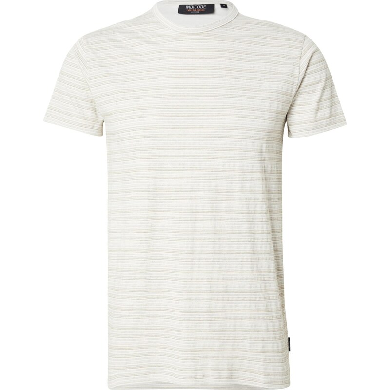 INDICODE JEANS Tričko Spir slonová kosť / tmelová 66298374