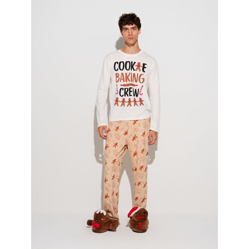 Sinsay - Dvojdielne vianočné pyžamo s motívom perníčkov - viacfarebná 66298156