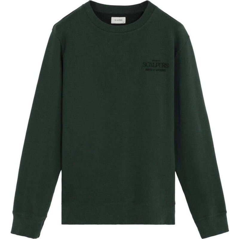 Scalpers Sveter Antiques tmavozelená / čierna 66299280